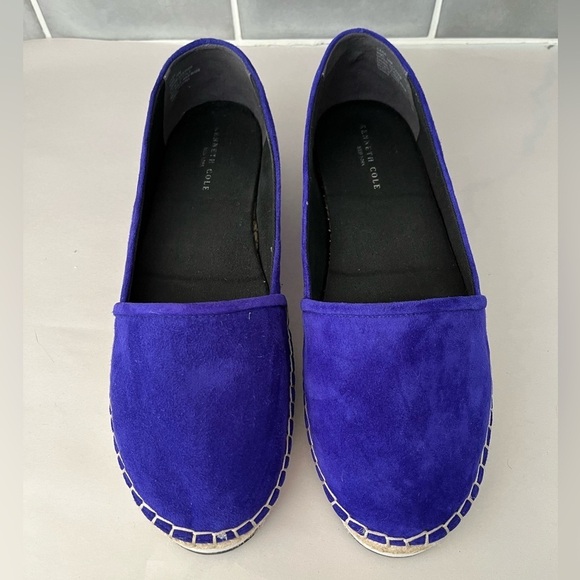 NWT Kenneth Cole CARA Suede Espadrille sneaker Shoes Size 10 Iris Slip On Casual - Picture 2 of 10